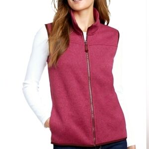Eddie Bauer Radiator Fleece Vest In Pink XS